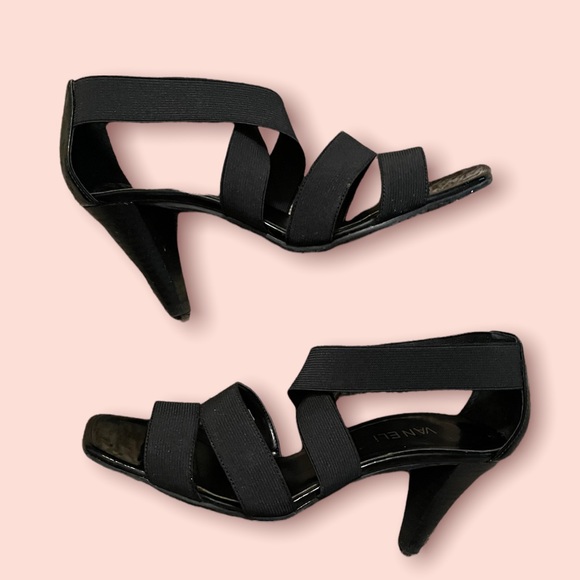 Vaneli Tara Black 3” Heel Sandal - Size 8 - Picture 3 of 7